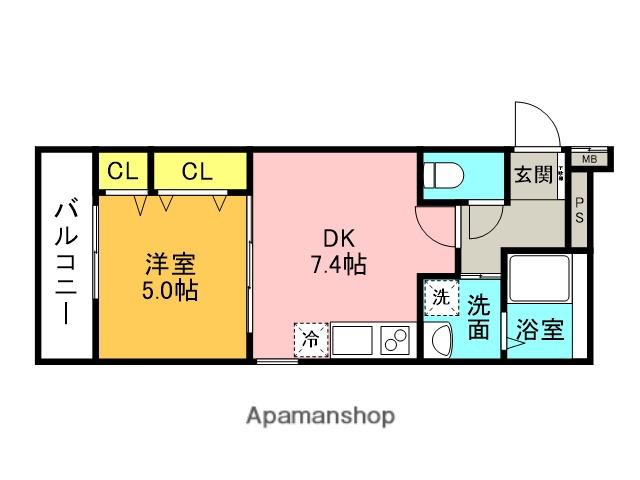 フジパレス伊丹北本町2番館(1DK/1階)の間取り写真