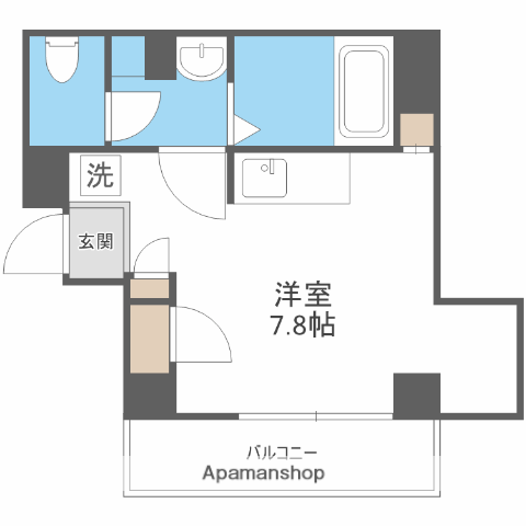 ERCITYS立花駅前(ワンルーム/2階)の間取り写真