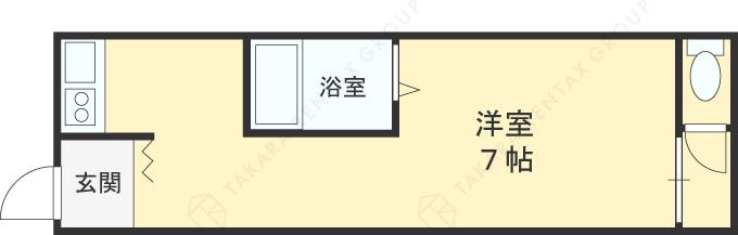 吉田文化(ワンルーム/1階)の間取り写真