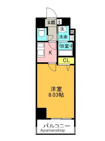 杭瀬本町1丁目PJ(1K/7階)の間取り写真