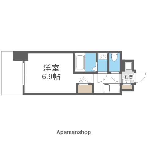 フォーリアライズ尼崎エラン(1K/6階)の間取り写真