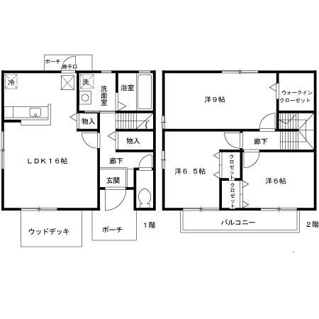 レイク・ビュー鴻池　Ｃ棟(3LDK)の間取り写真