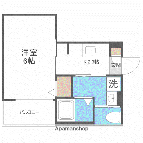 PREMIERE 立花(1K/2階)の間取り写真