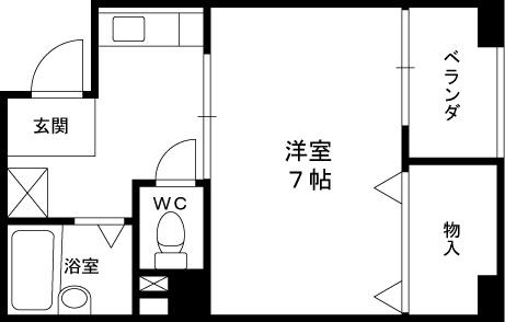 サンクレール2(1K/5階)の間取り写真