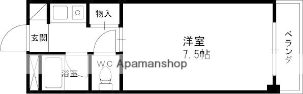 エトールⅢ(1K/2階)の間取り写真