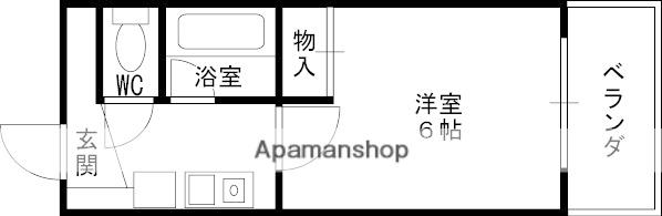 シャルマンフジ西宮参番館(1K/3階)の間取り写真