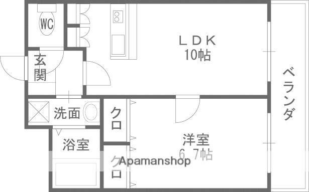 メゾンプチポール(1LDK/2階)の間取り写真