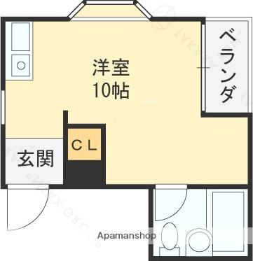 LIVESPACEHIGASHIOSAKA(ワンルーム/3階)の間取り写真