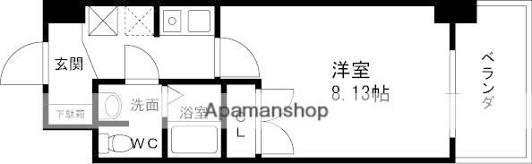 ONE ROOF FLAT NISHINOMIYA(1K/10階)の間取り写真