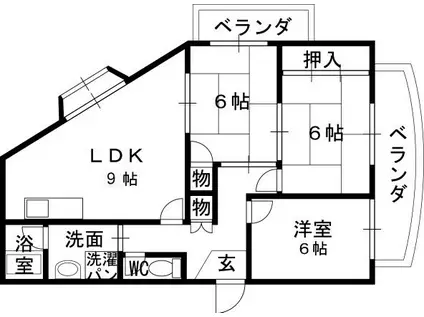 メゾン351(3LDK/2階)の間取り写真