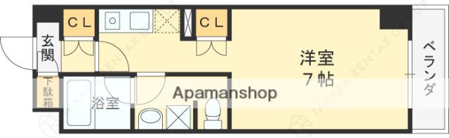 サカトⅠ(ワンルーム/5階)の間取り写真