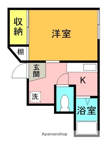 早川総合東ビル(1K/3階)の間取り写真