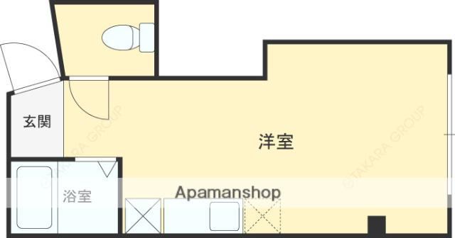 早川総合東ビル(ワンルーム/2階)の間取り写真