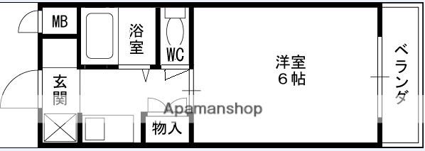 キングガーデン(1K/2階)の間取り写真