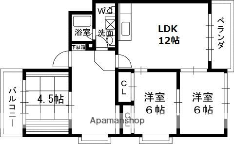 リョウジュ名次(3LDK/2階)の間取り写真