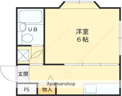ハイツヤマトⅡ(1K/1階)の間取り写真