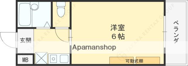 エルジャン夙川(1K/2階)の間取り写真