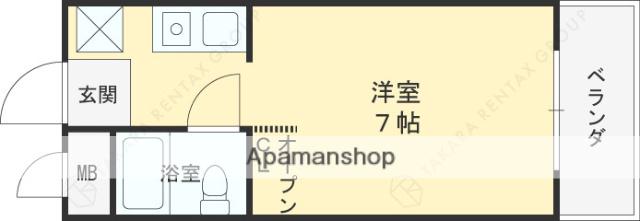 サウザンド15(ワンルーム/3階)の間取り写真