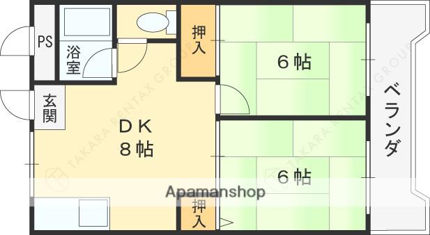 旭ガーデンハイツ(2DK/3階)の間取り写真