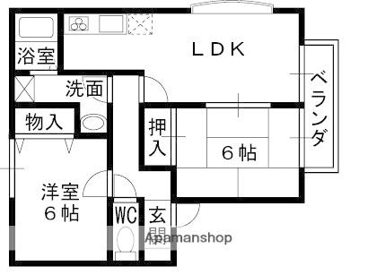 KSハウス(2LDK/2階)の間取り写真