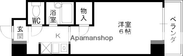 マンションNOTO(1K/2階)の間取り写真