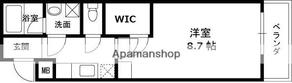 フジパレス夙川江上町(1K/2階)の間取り写真