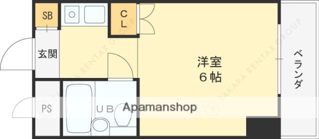 アネックス高座(1K/2階)の間取り写真