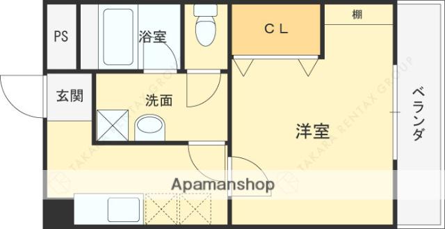 フタミハイツ(1DK/1階)の間取り写真