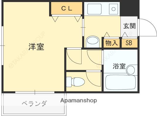 ステラハウス7(1K/2階)の間取り写真
