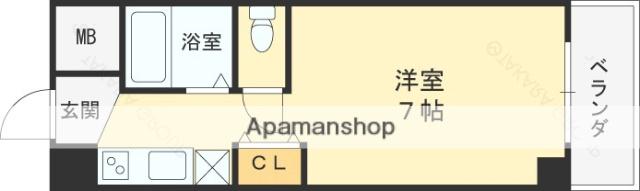ノアーズアーク長田21(ワンルーム/9階)の間取り写真