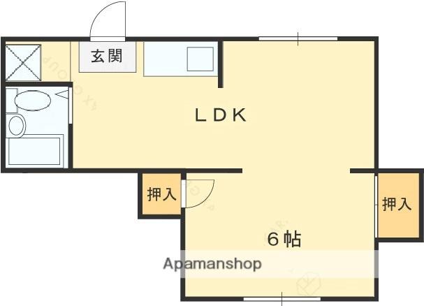 福寿マンション1号館(1LDK/3階)の間取り写真
