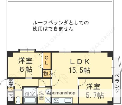 クリエイティブハウスナカニシ(2LDK/3階)の間取り写真