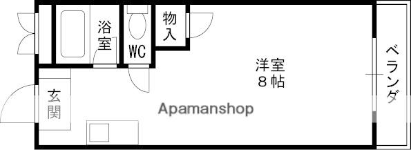 ローゼンハイツⅡ(ワンルーム/3階)の間取り写真