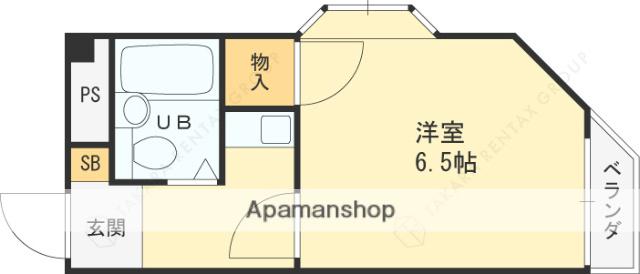 ハーモニーハイツ若江東(1K/2階)の間取り写真