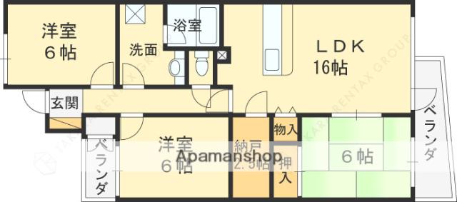 ドルチェ甲子園(3SLDK/5階)の間取り写真