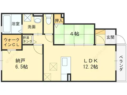 ベルドミール(1SLDK/1階)の間取り写真