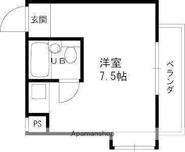 丸橋ハイム(ワンルーム/3階)の間取り写真