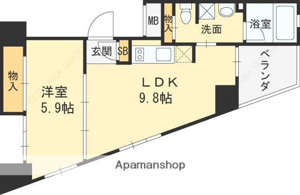 ピコットⅦ(1LDK/5階)の間取り写真