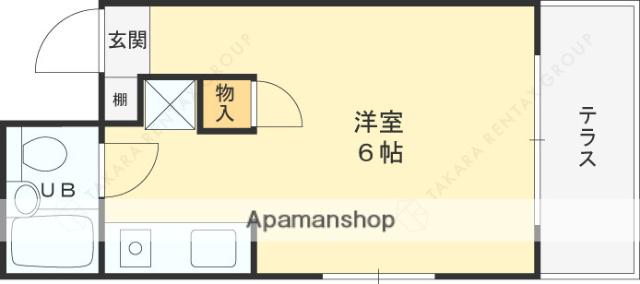 れじでんしあ甲子園口(ワンルーム/3階)の間取り写真