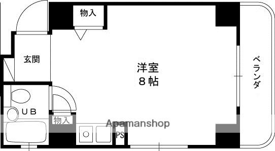 アドレス香枦園Ⅱ(ワンルーム/3階)の間取り写真