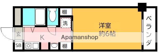 エトールⅢ(1K/2階)の間取り写真