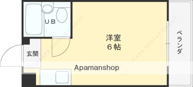 ダイドーメゾン甲東園(ワンルーム/4階)の間取り写真