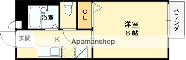 アライブ大箇(1K/1階)の間取り写真