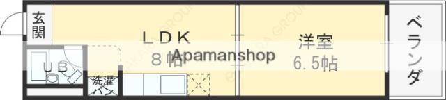 香里ロイヤルプラザ(1LDK/5階)の間取り写真