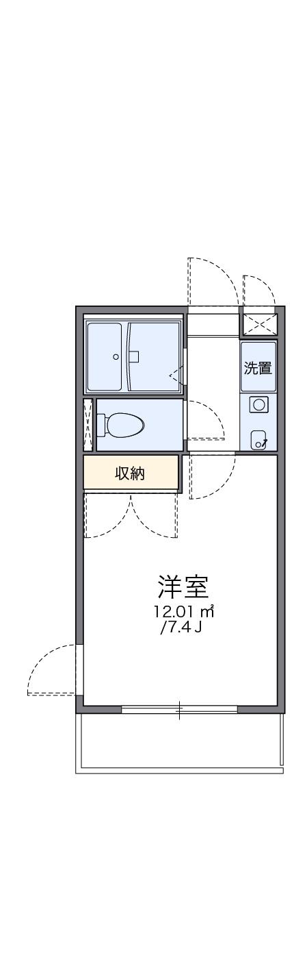 レオパレス西宮北弐番館(1K/1階)の間取り写真