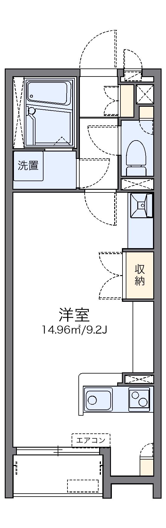 レオネクストみやびⅡ(ワンルーム/2階)の間取り写真