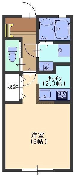 プレジール(1K/1階)の間取り写真