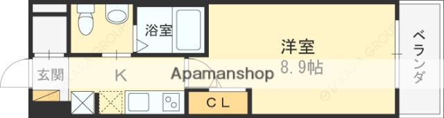 セレニテ西宮本町(1K/7階)の間取り写真