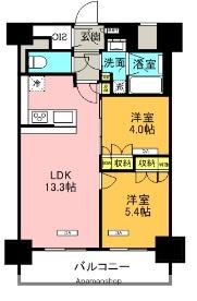 ブランシエスタ西宮(2LDK/6階)の間取り写真