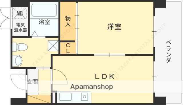 エスペランサ藤井2(1LDK/2階)の間取り写真